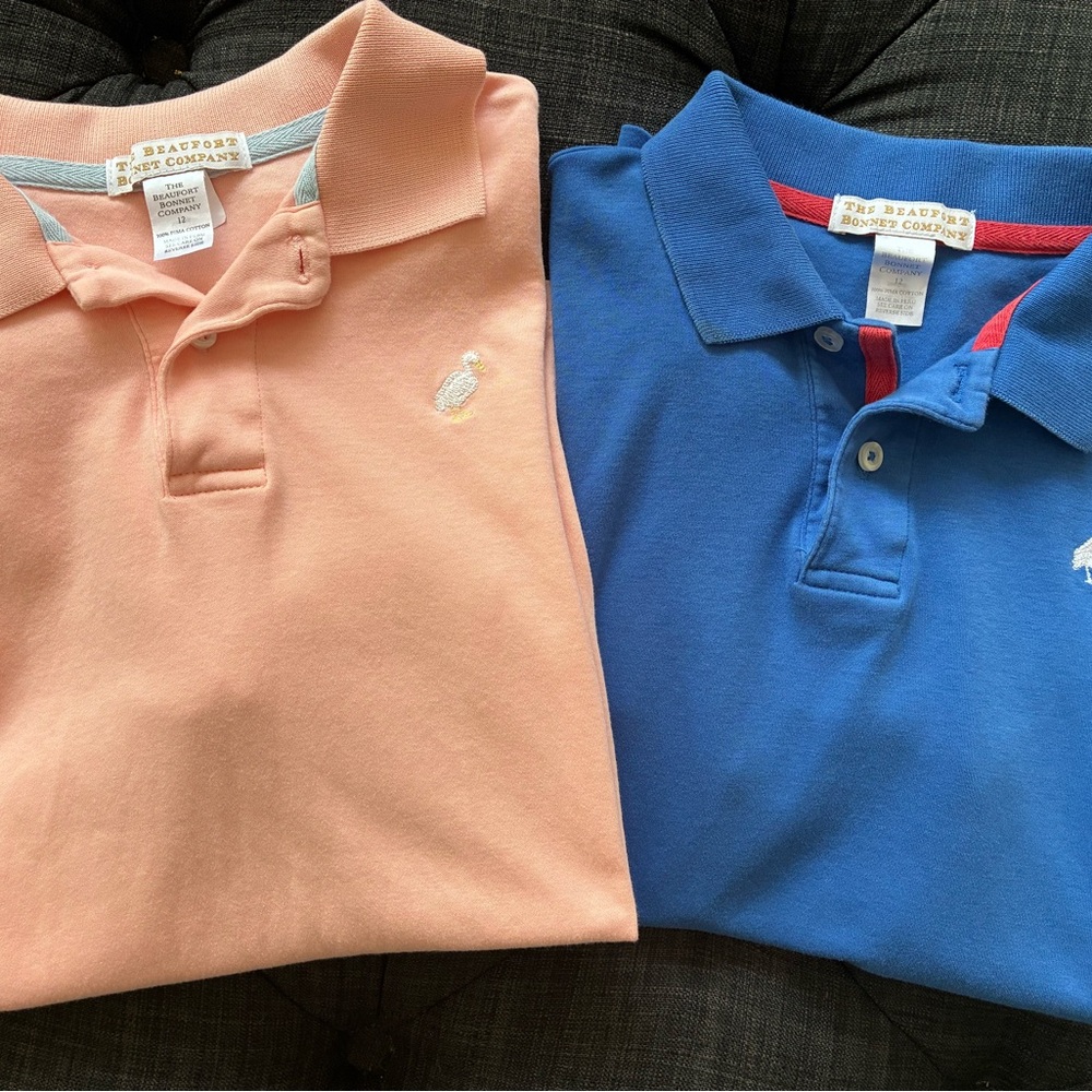 EUC The Beaufort Bonnet Company Boys Size 12 Polo Bundle